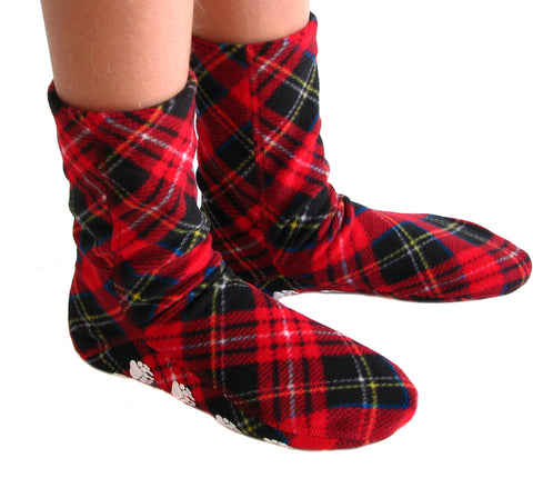 Kids' Nonskid Fleece Socks - Lumberjack