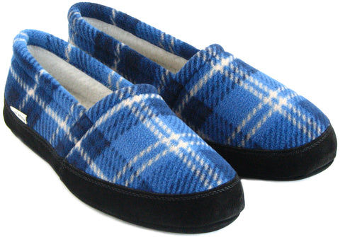 Polar Feet Men's Perfect Mocs Blue Flannel